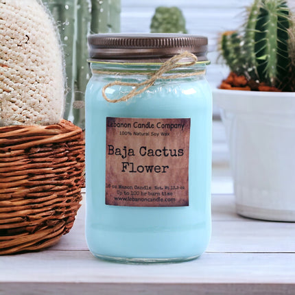 Baja Cactus Flower Candle