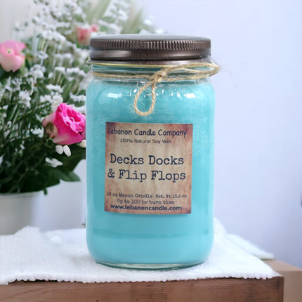 Decks Docks & Flip Flops Candle