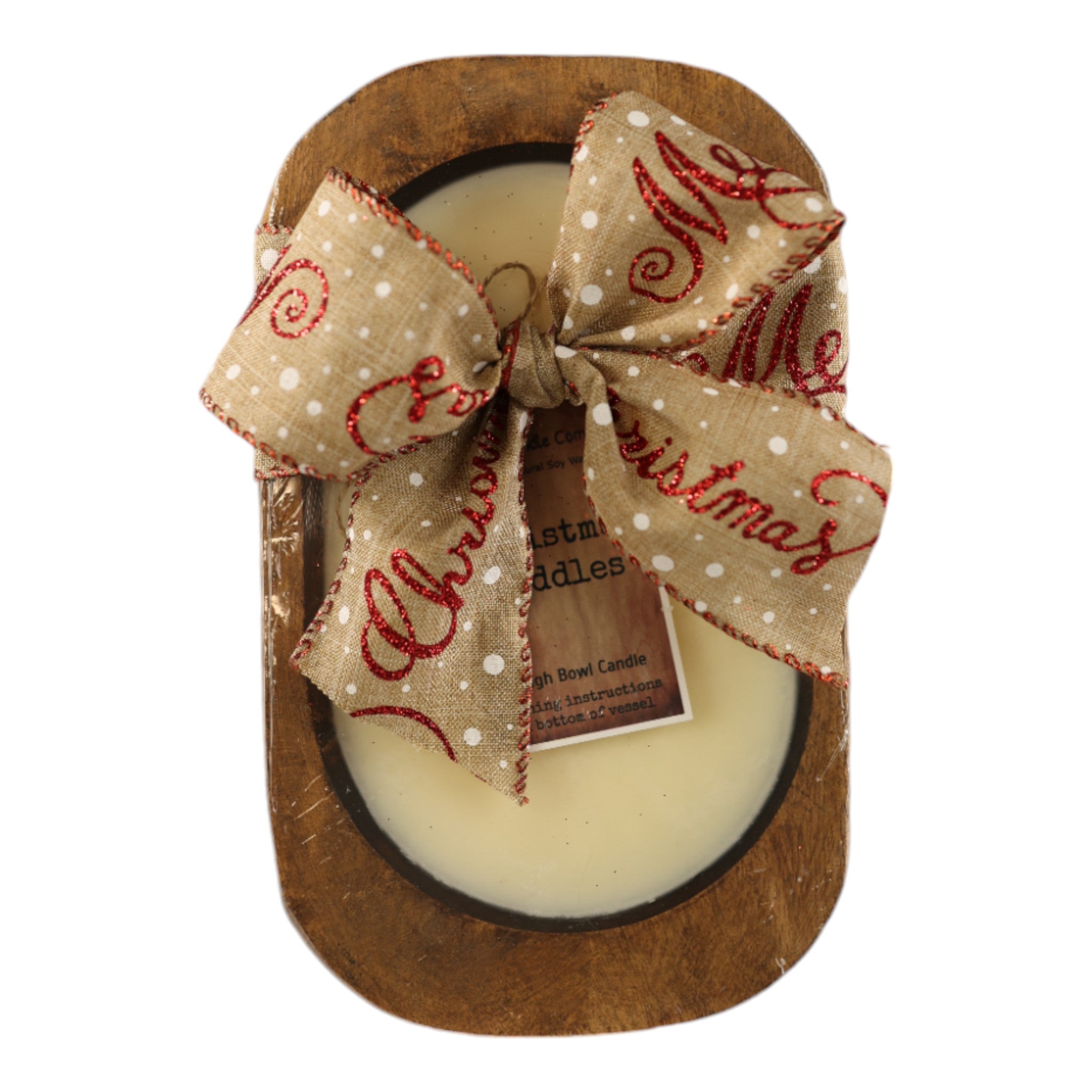 Spiced Cranberry Scented Christmas Dough Bowl Candle