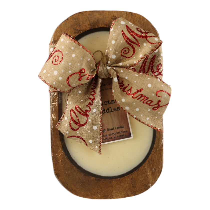 Spiced Cranberry Scented Christmas Dough Bowl Candle