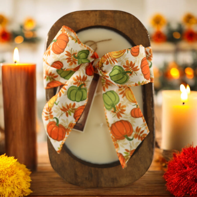 Vanilla Pumpkin Marshmallow Scented Fall Dough Bowl Candle