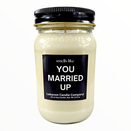 Funny Married Up Candle