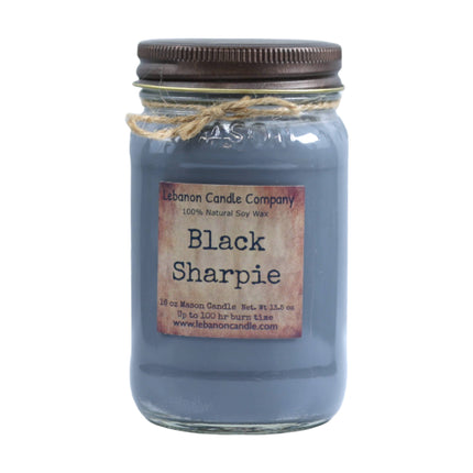 Black Sharpie Candle