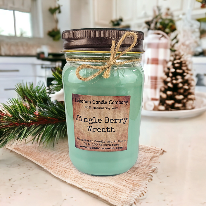 Jingle Berry Wreath Candle
