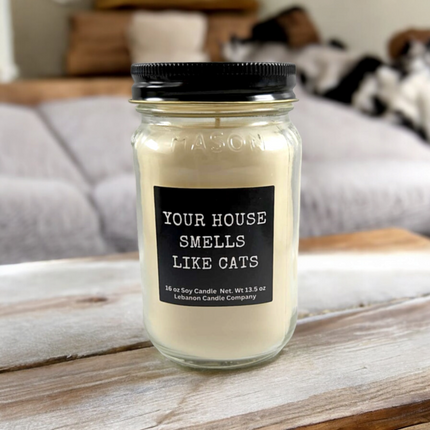 Funny Your House Smells Like Cats Candle