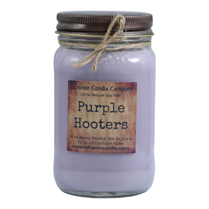 Purple Hooters Candle