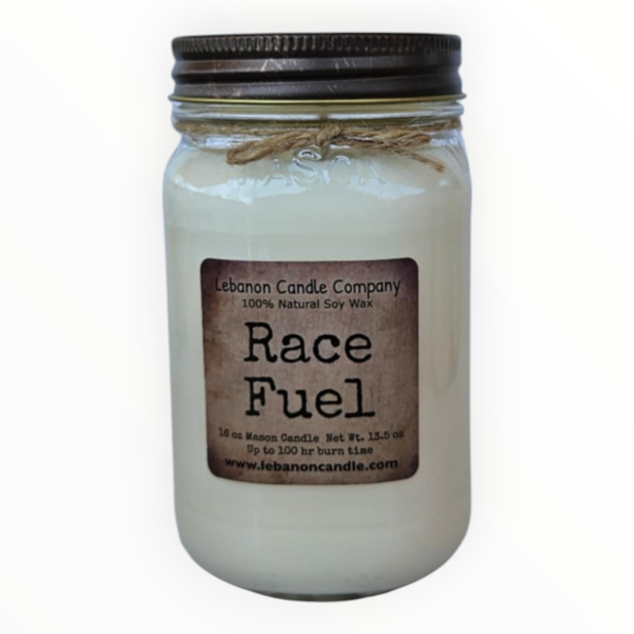 Race Fuel candle (standard packaging).