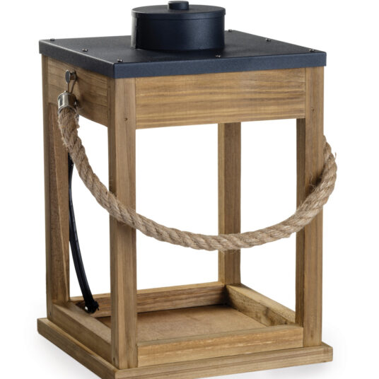 Wood & Rope Candle Warmer Lantern