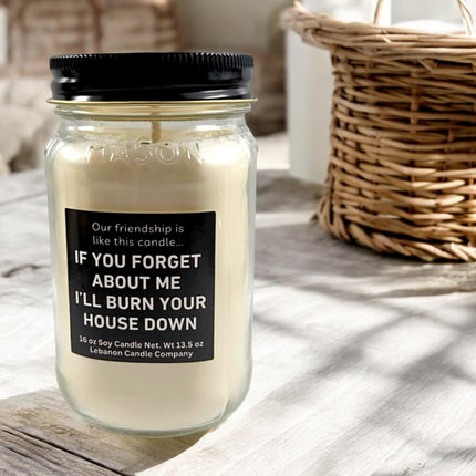 Funny Friendship Burn Your House Down Candle