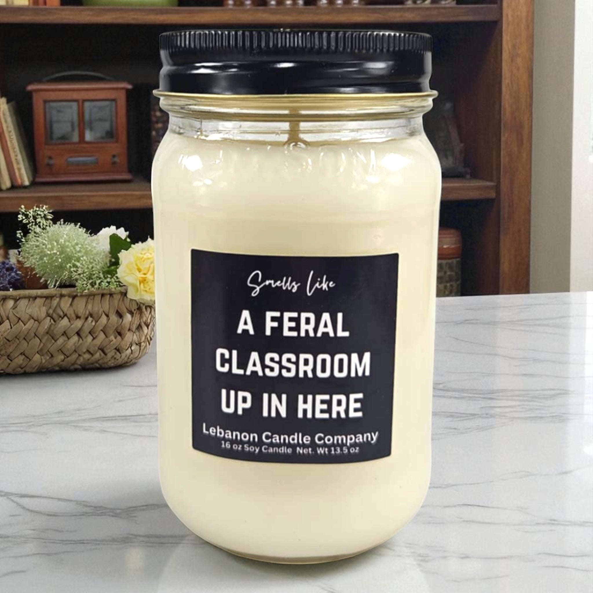 Funny Teacher Feral Classroom Candle