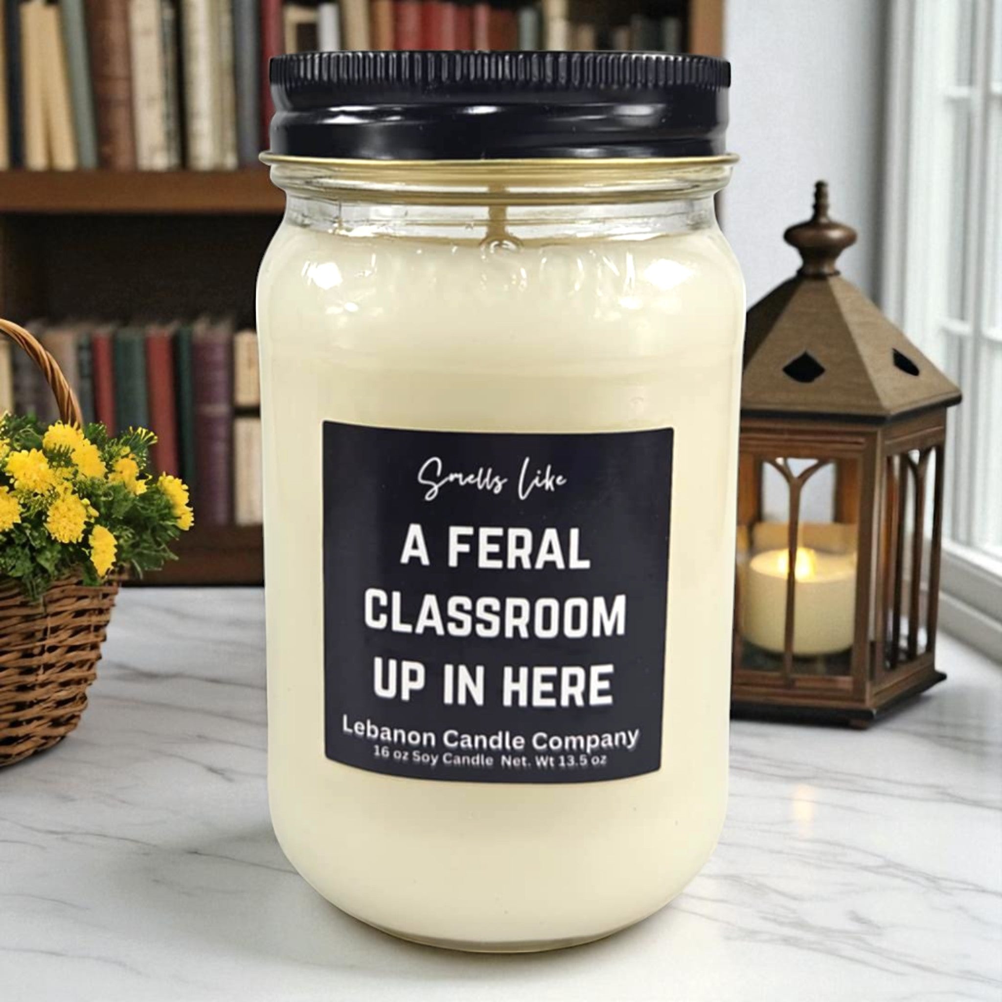 Funny Teacher Feral Classroom Candle