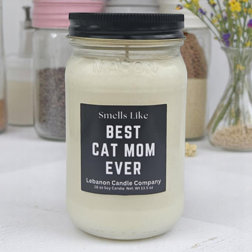 Funny Cat Mom Candle