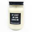 Funny At Least My Dog Loves Me Candle