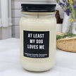 Funny At Least My Dog Loves Me Candle