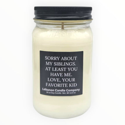 Funny Siblings Favorite Kid Candle