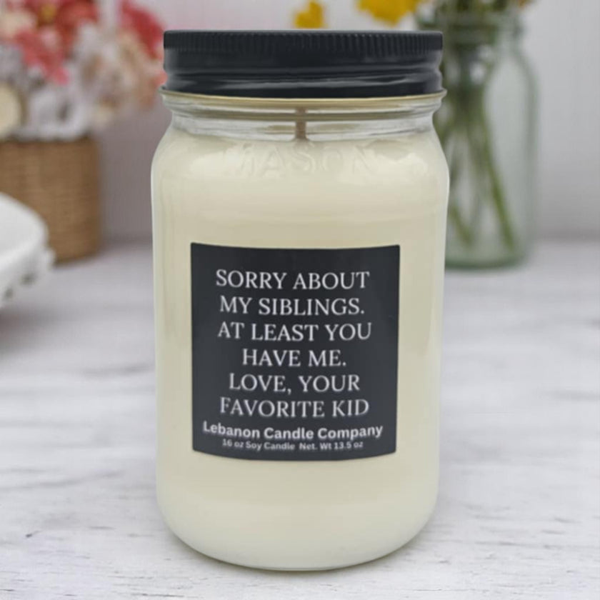 Funny Siblings Favorite Kid Candle