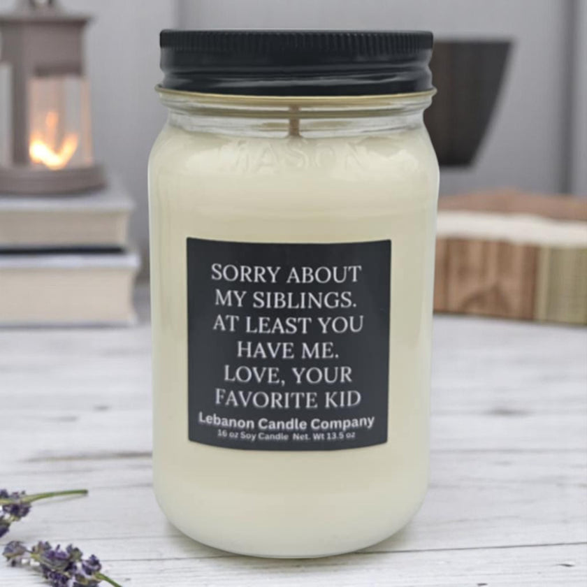 Funny Siblings Favorite Kid Candle