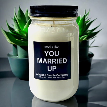 Funny Married Up Candle