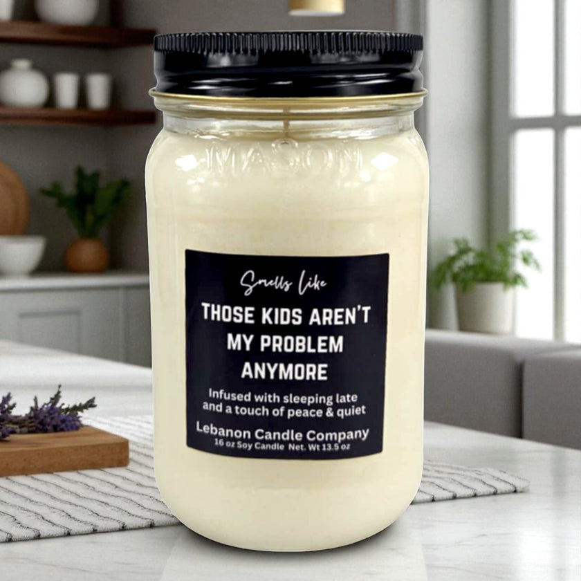 Funny Teacher No Problems Candle