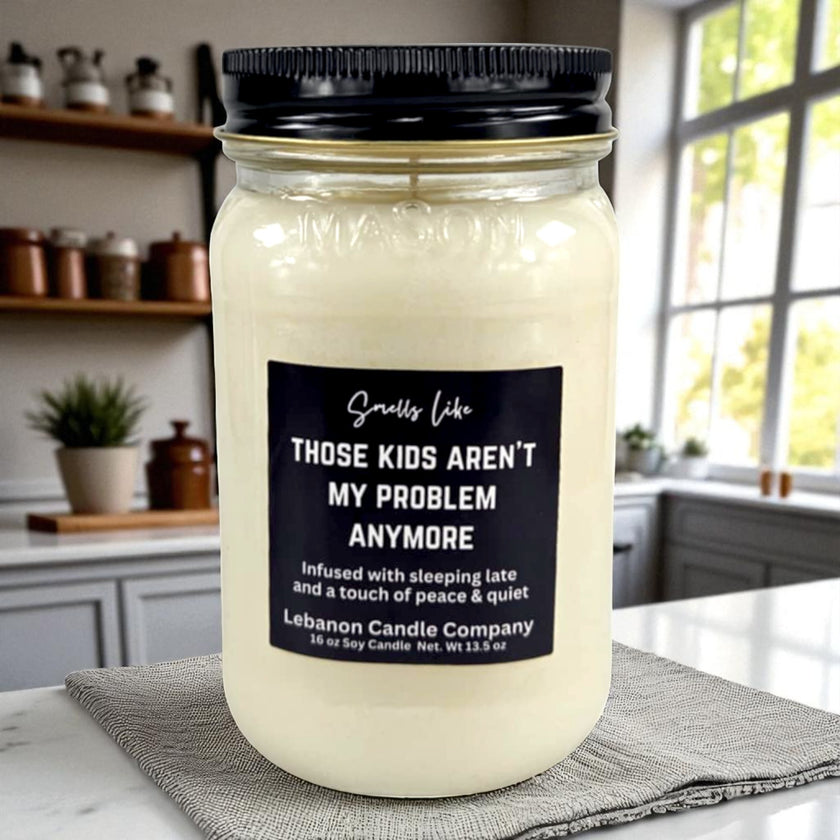 Funny Teacher No Problems Candle