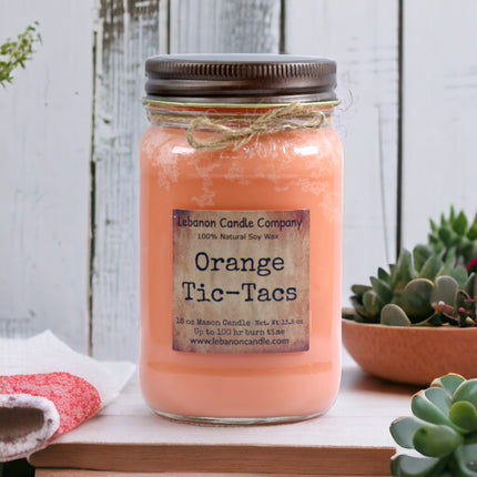 Orange Tic-Tacs Candle