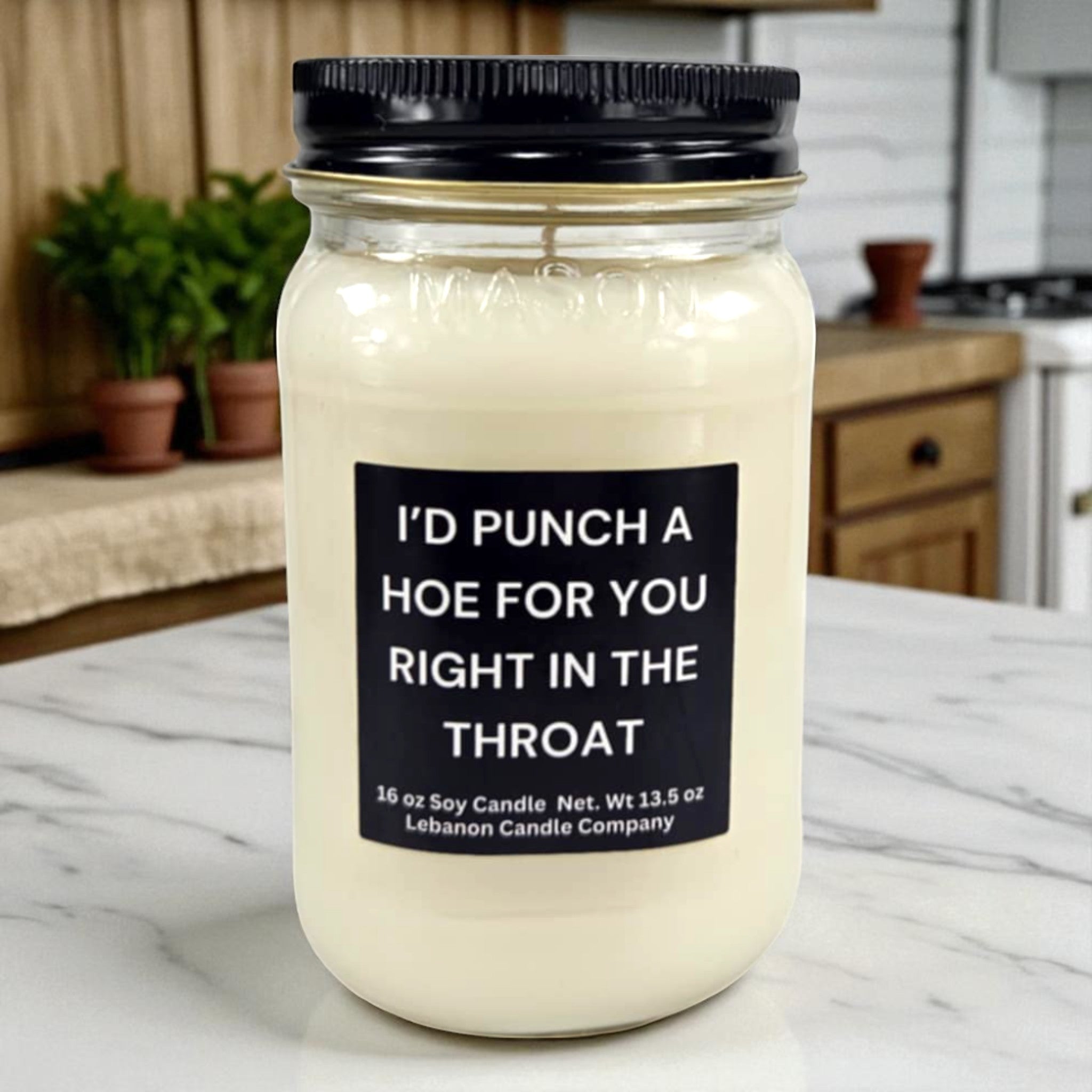Funny I'd Punch A Hoe For You Candle