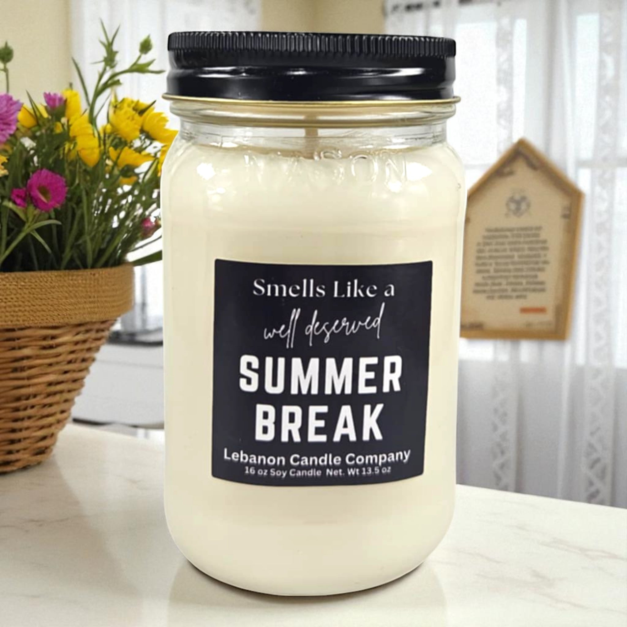 Funny Teacher Summer Break Candle