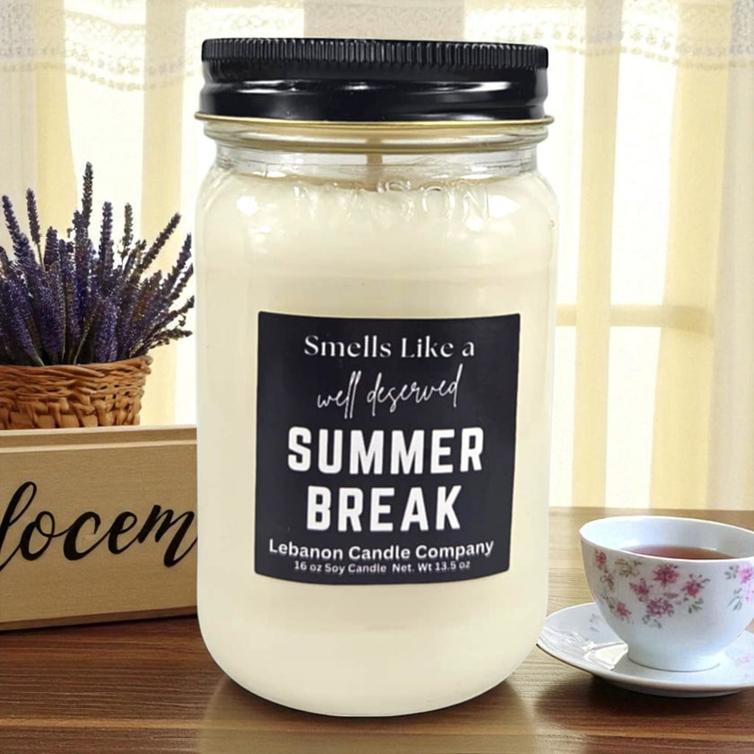 Funny Teacher Summer Break Candle