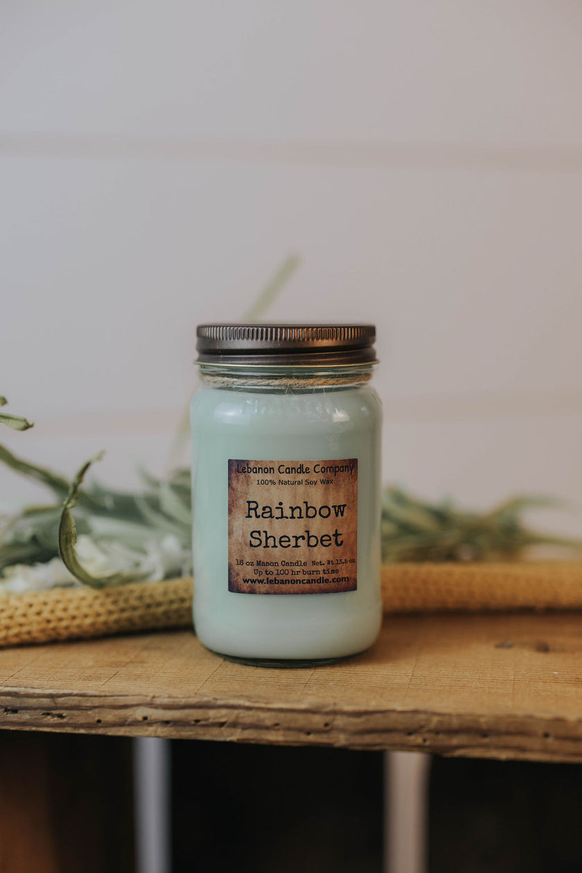 Rainbow Sherbet Candle