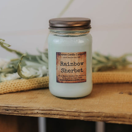Rainbow Sherbet Candle