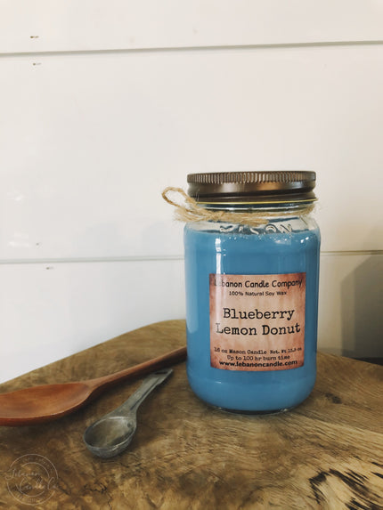 Blueberry Lemon Donut Candle