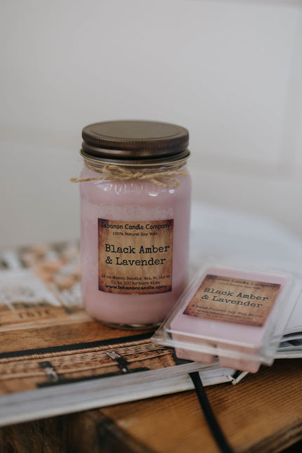 Black Amber & Lavender Candle
