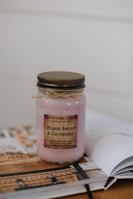 Black Amber & Lavender Candle