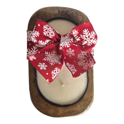 Spiced Cranberry Scented Christmas Dough Bowl Candle