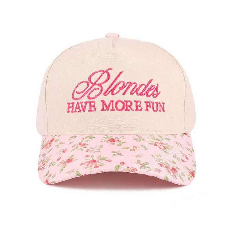 Blondes Have More Fun Two-Tone Canvas Cotton Cap