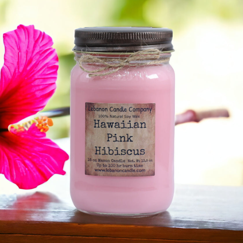 Hawaiian Pink Hibiscus Candle
