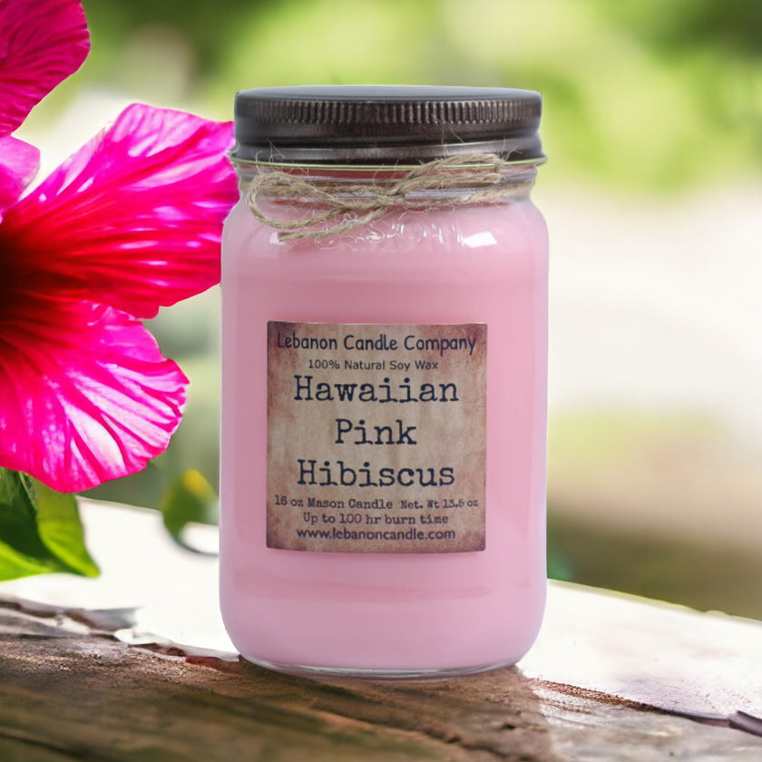 Hawaiian Pink Hibiscus Candle