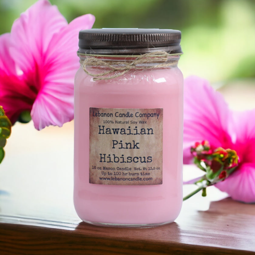 Hawaiian Pink Hibiscus Candle