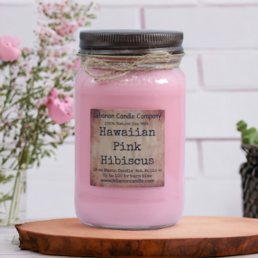 Hawaiian Pink Hibiscus Candle