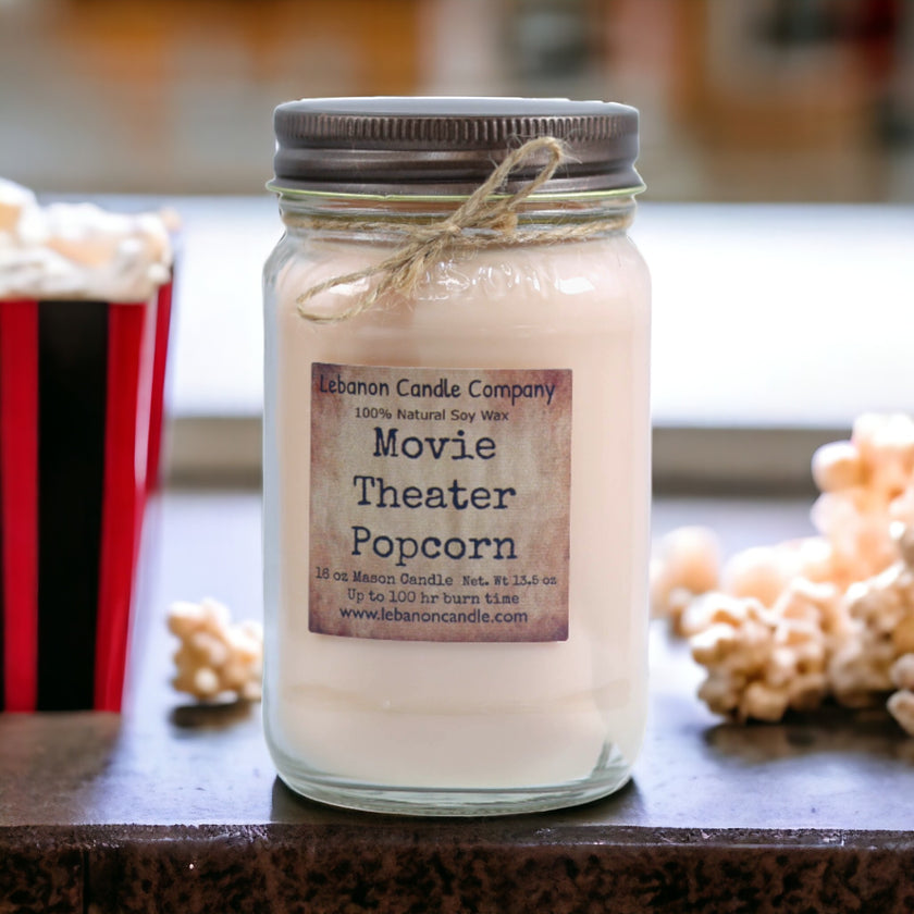 Movie Theater Popcorn Candle