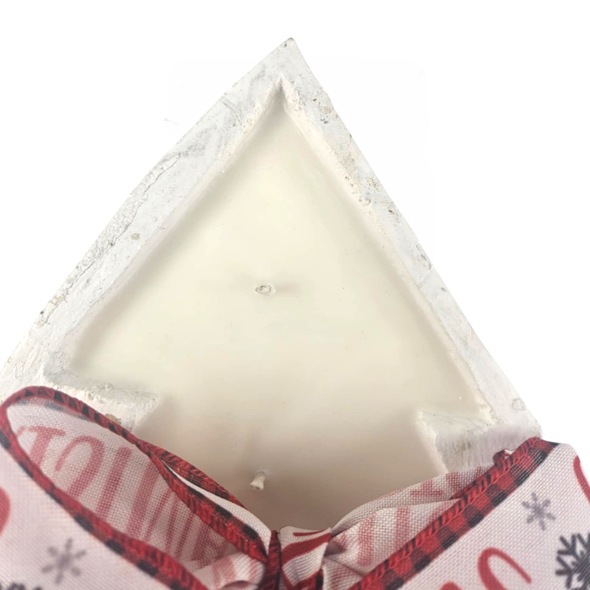 Rustic Christmas Tree Wooden Dough Bowl with Christmas Bow