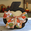 Pumpkin Wooden Dough Bowl Candle
