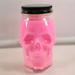 Hot Pink Coffee Scented Skull Candle