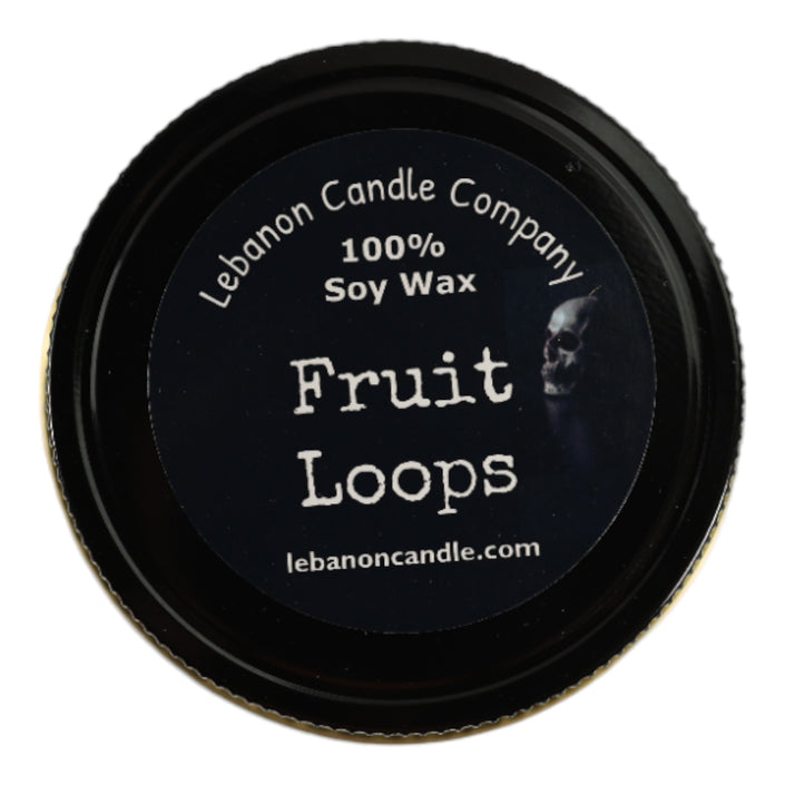 Fruit Loops Scented Skull Candle