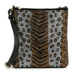 Wild Rhinestone Animal Print Crossbody Bag
