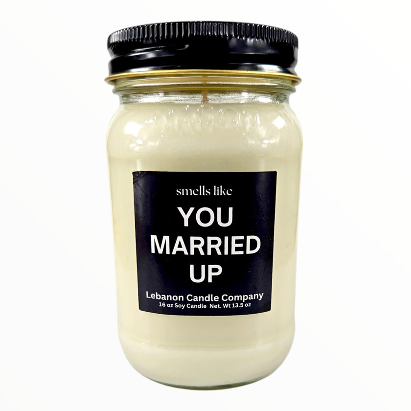 Funny Married Up Candle