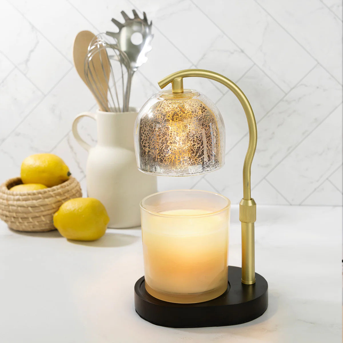 Mercury Glass Warmer Lamp