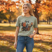 Vintage Halloween Patchwork Ghost Tee