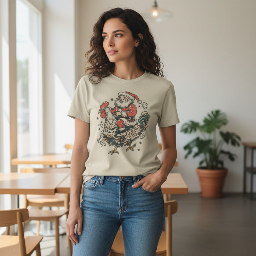 Santa’s Big Cock-a-Doodle-Doo Tee