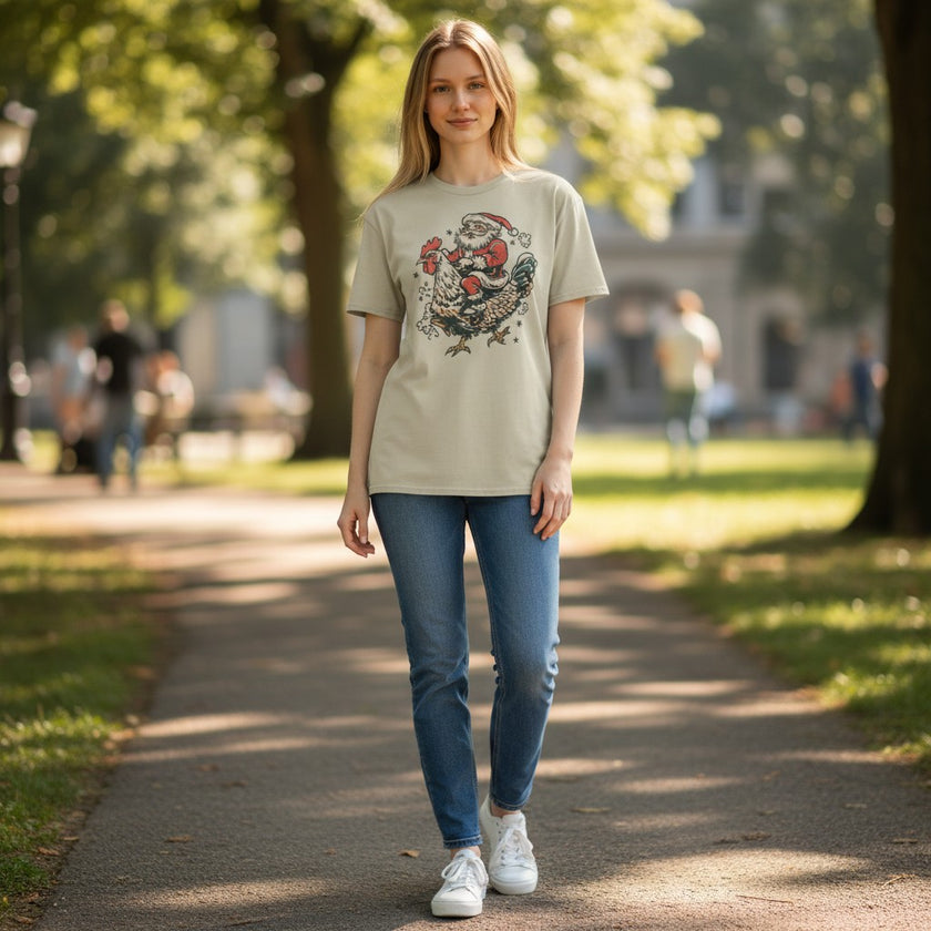 Santa’s Big Cock-a-Doodle-Doo Tee